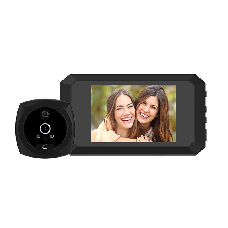 4.1 인치 LCD 컬러 스크린 스마트 비디오 초인종 200W HD 나이트 비전 카메라 전자 고양이 눈